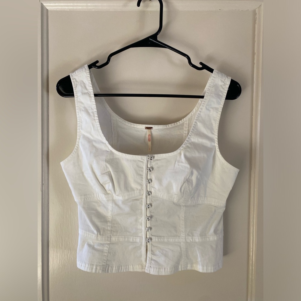 BRAND NEW Free People Sally Stretch Cotton Corset Top Size Small
